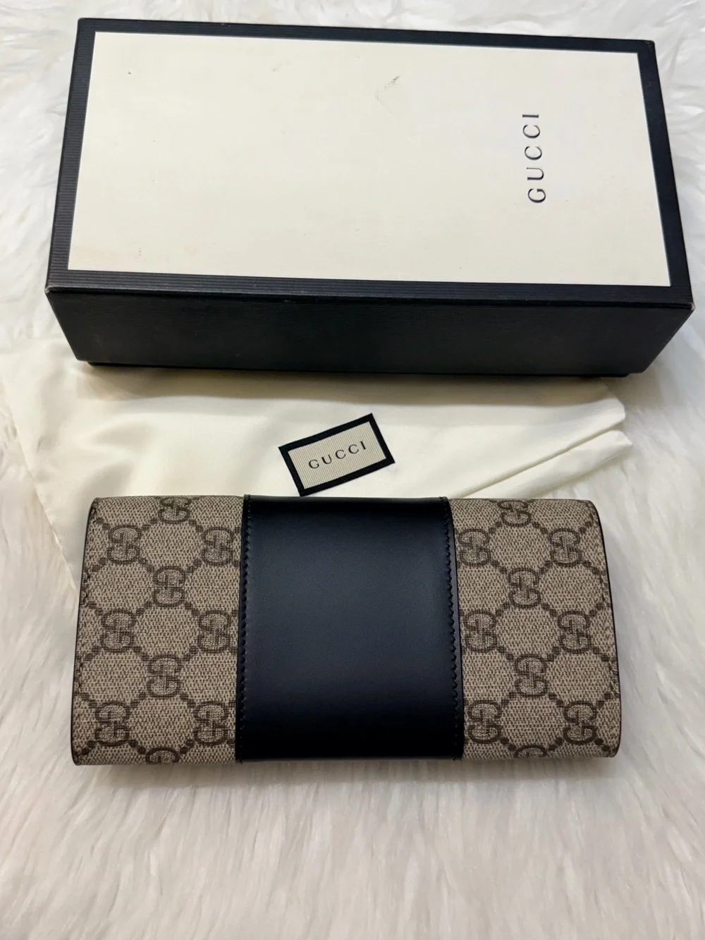 SOLD‼️NWT Gucci Supreme Canvas Bifold Continental Wallet - Picture 5 of 14